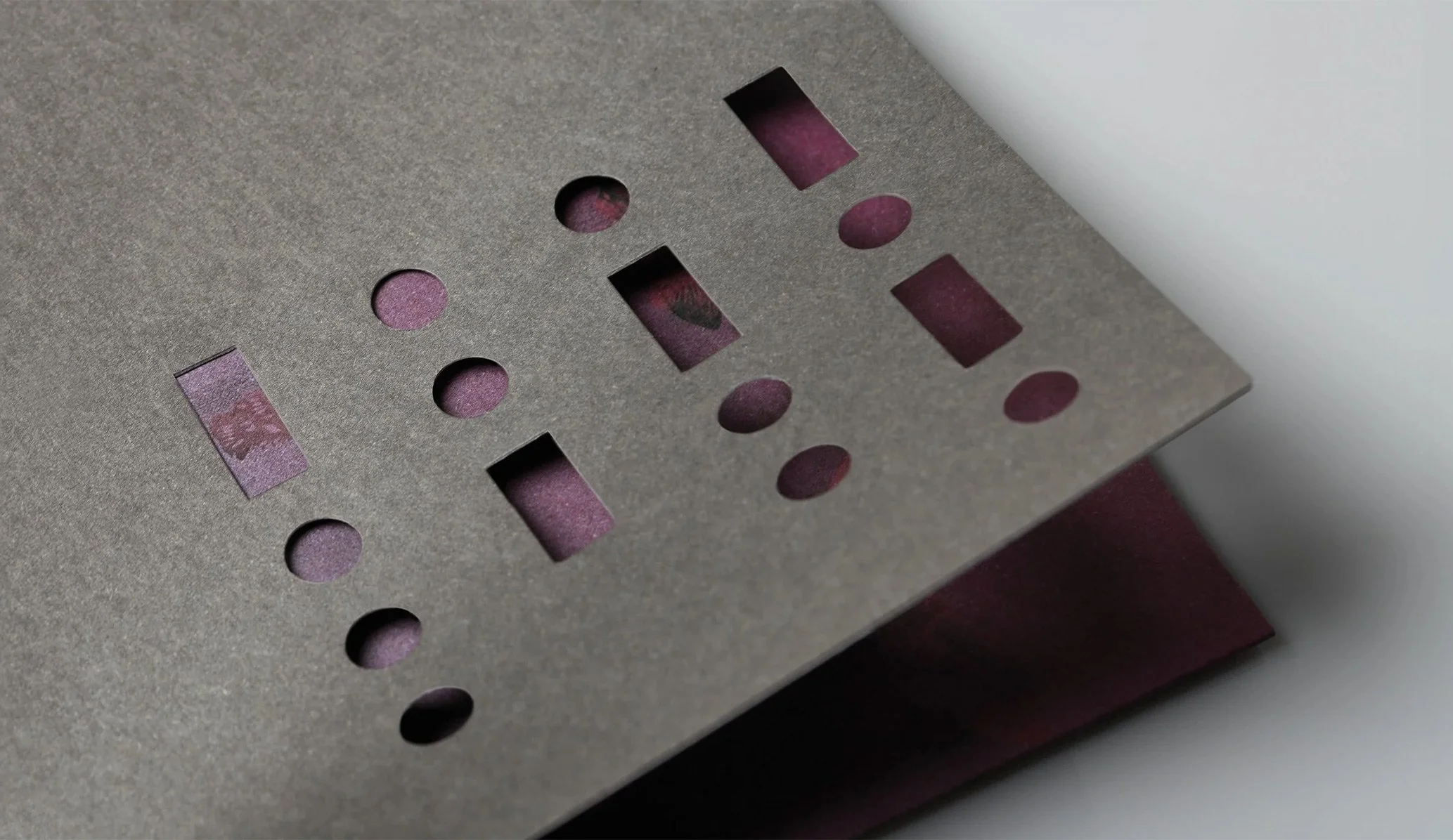 close up of die-cut detail on the welcome pack for Club, the members bar at South Place Hotel, London