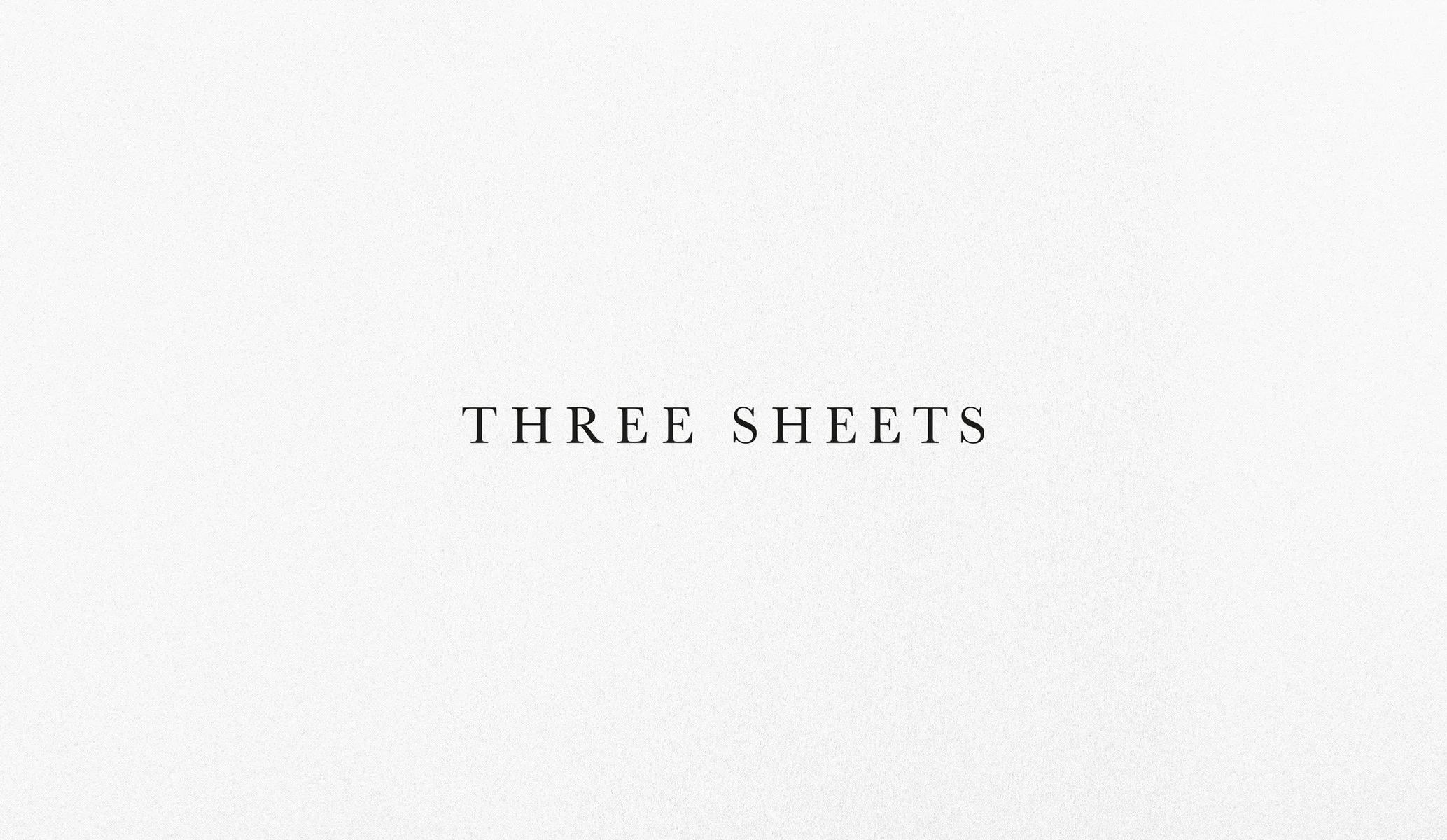 three sheets wordmark for the brand identity by Colt