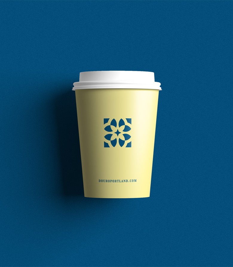 Douro coffee cup created as part of the full brand identity project by Colt