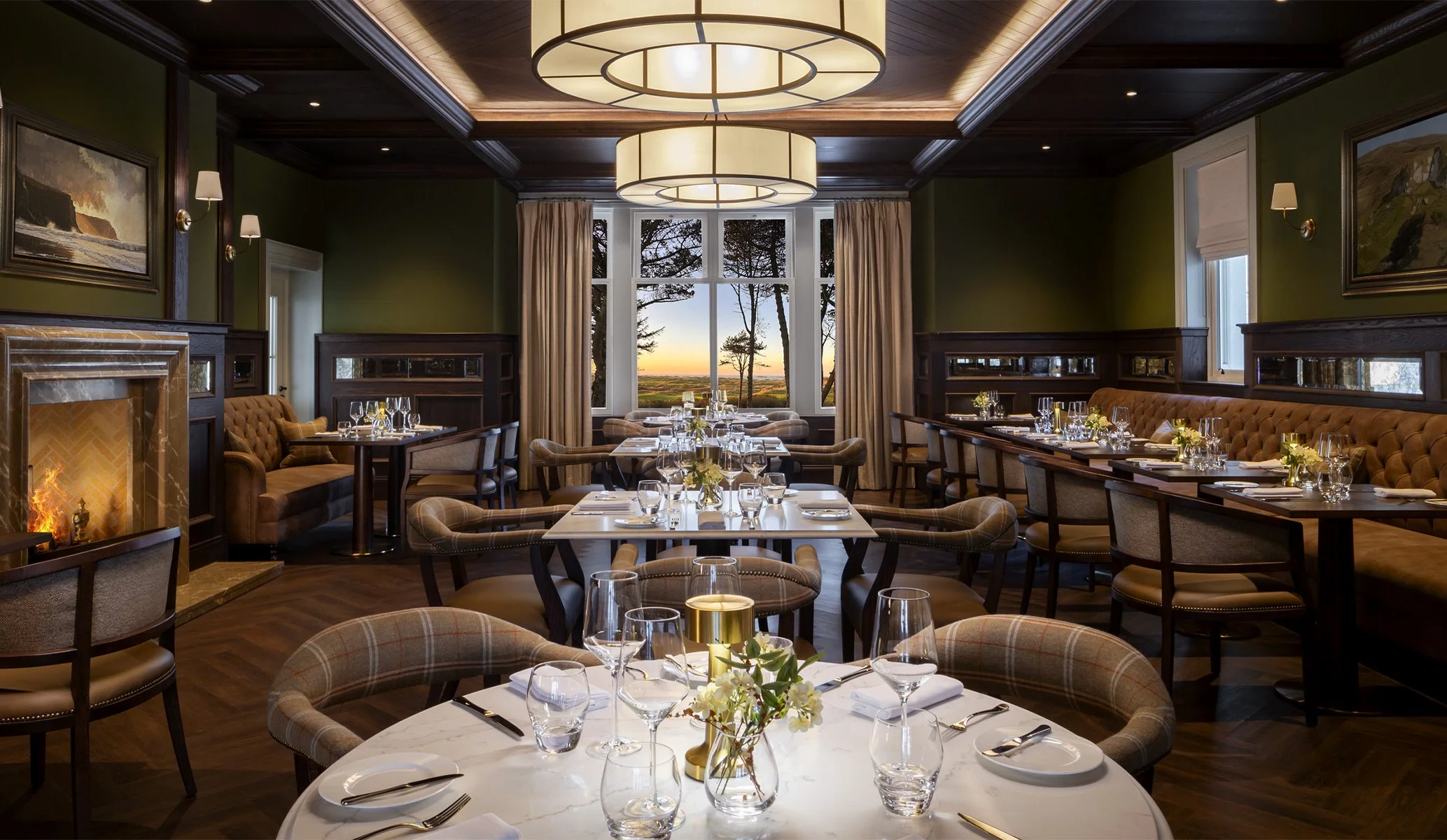 The restaurant at Dunluce Lodge, Portrush, Northern Ireland