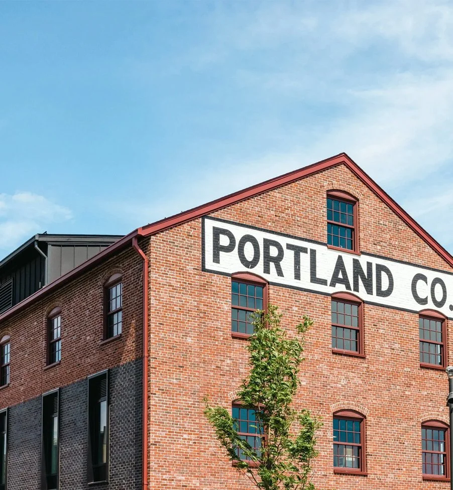 Exterior of Twelve restaurant in Portland, Maine, showcasing the brand identity created by Colt.