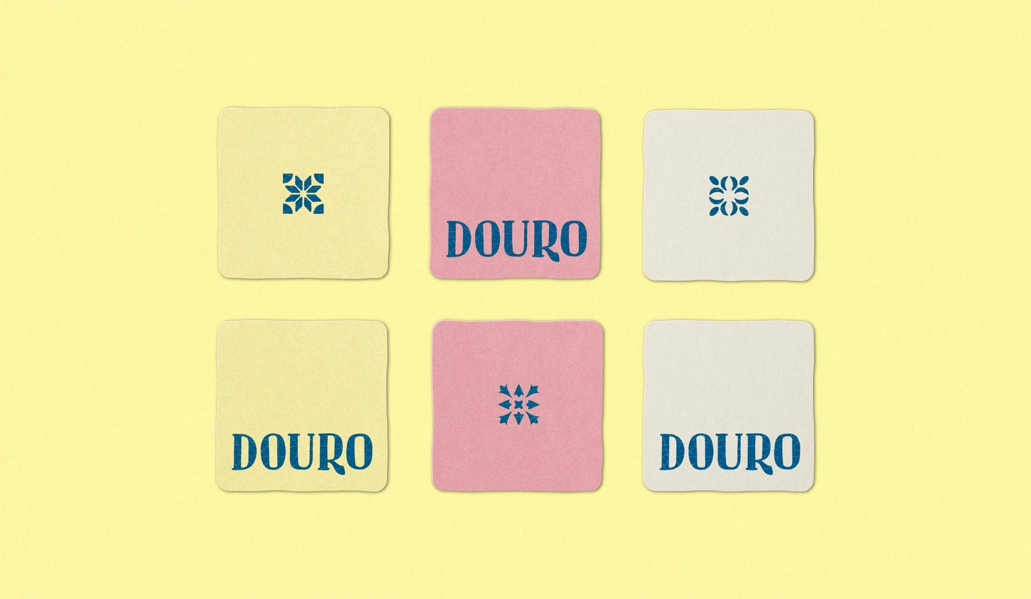 Douro restaurant coasters created as part of the full brand identity project by Colt