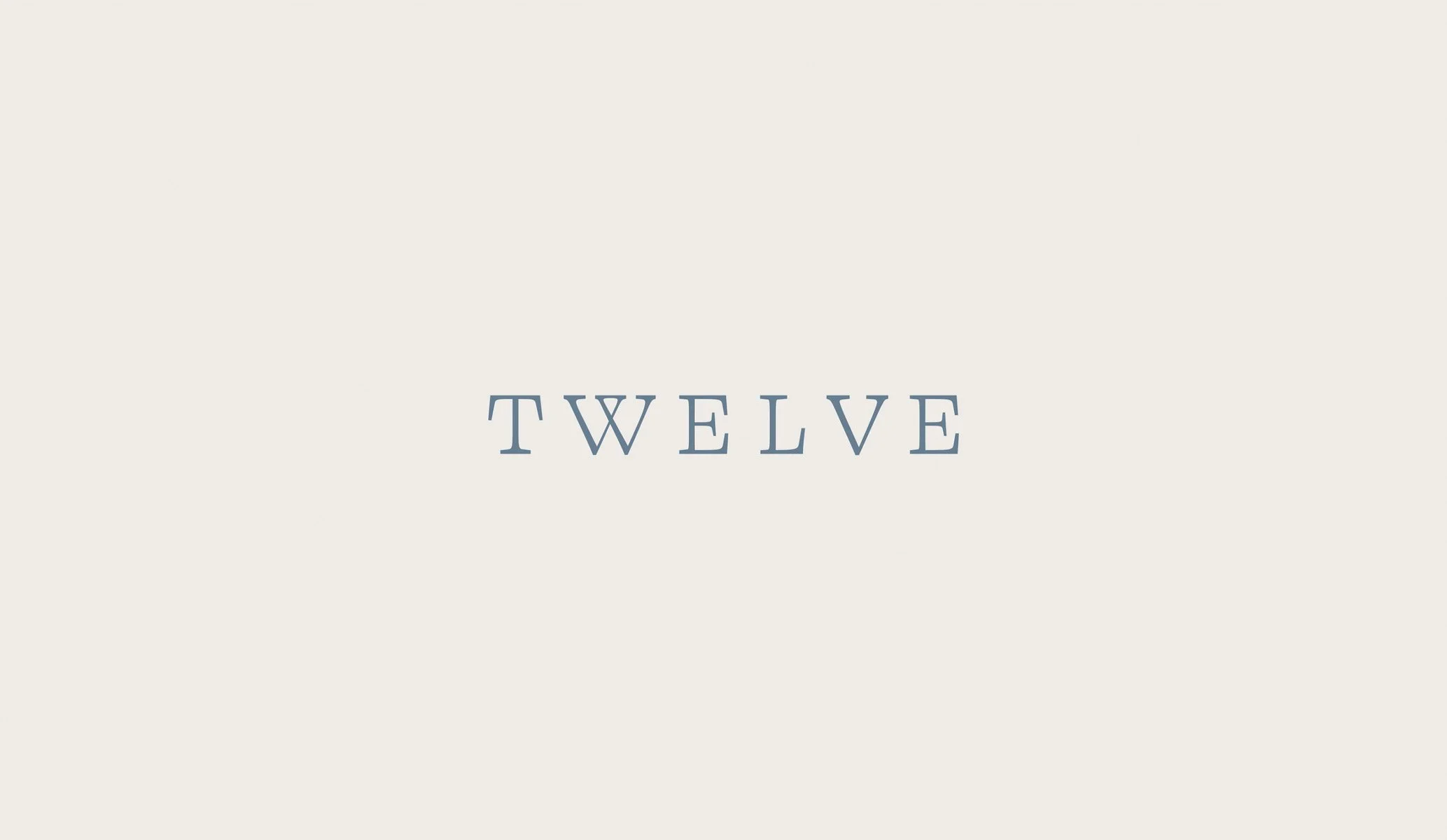 Logo for Twelve restaurant in Maine, created as part of their brand identity by Colt