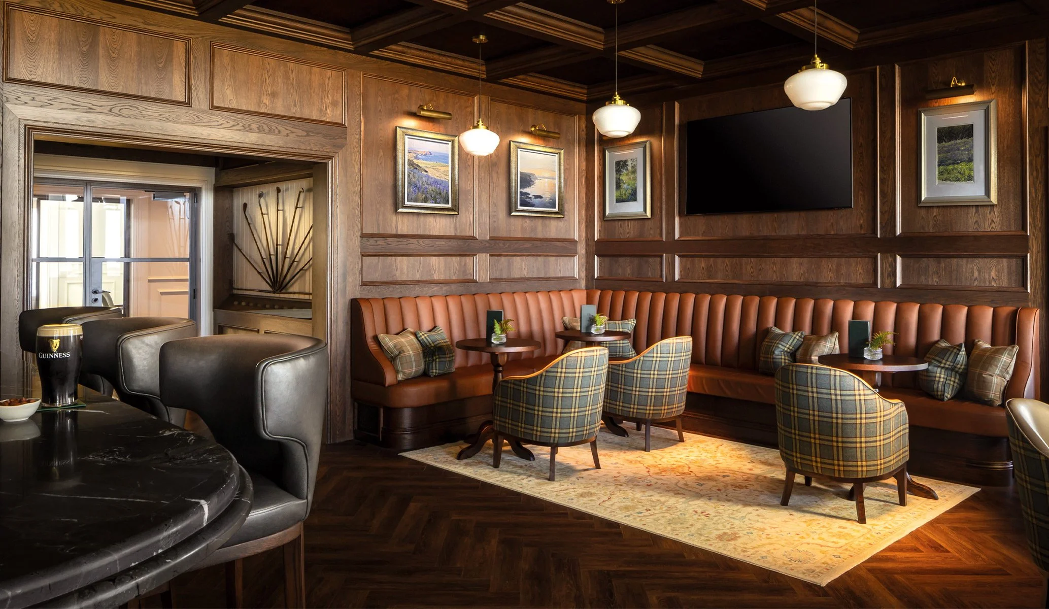 the bar at Dunluce Lodge in Portrush, Northern Ireland