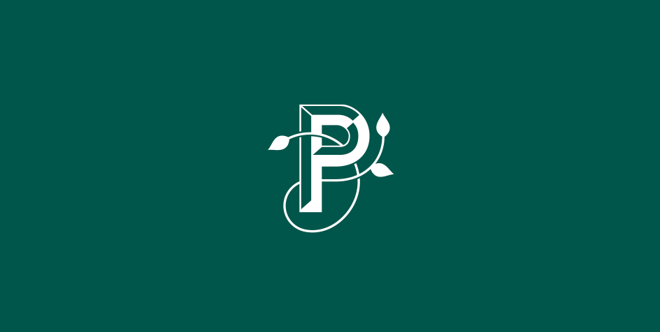 logo for Pulitzer Garden restaurant in Amsterdam designed by Colt, a restaurant branding agency in London