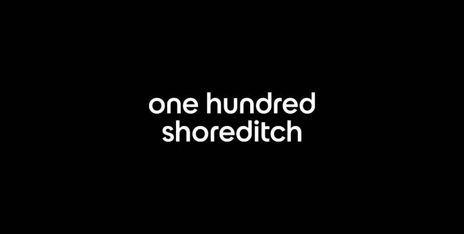 Logo for One Hundred Shoreditch hotel designed by Colt as part of the brand identity