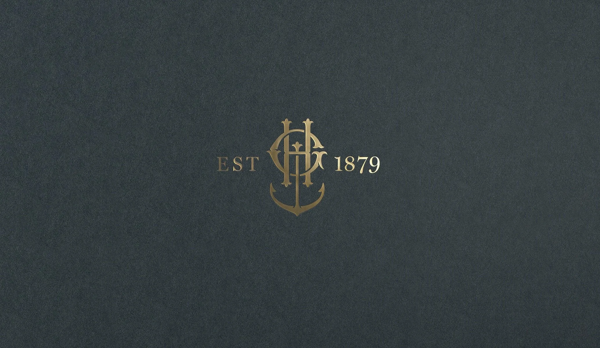 Gold GH monogram for The Grand, Birmingham, part of the brand identity by Colt