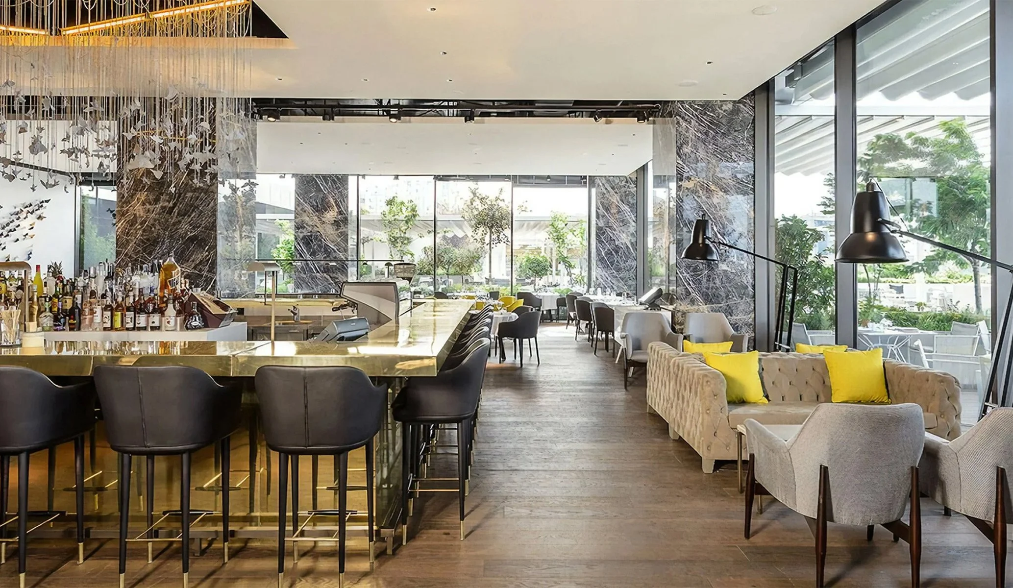 Interior direction for Duke restaurant in Istanbul, taken as part of the brand identity project by Colt