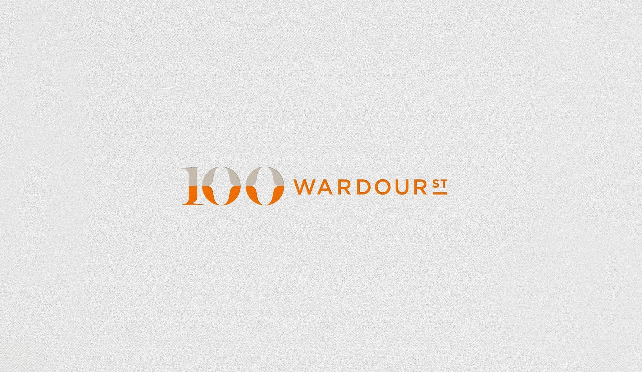 logo for 100 wardour st in soho, london, designed by Colt