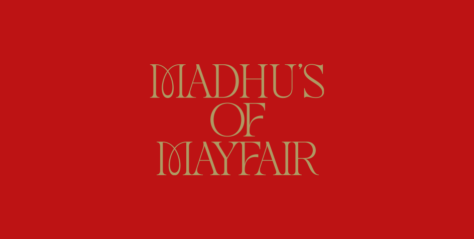 logo for Madhu's of Mayfair restaurant designed by Colt