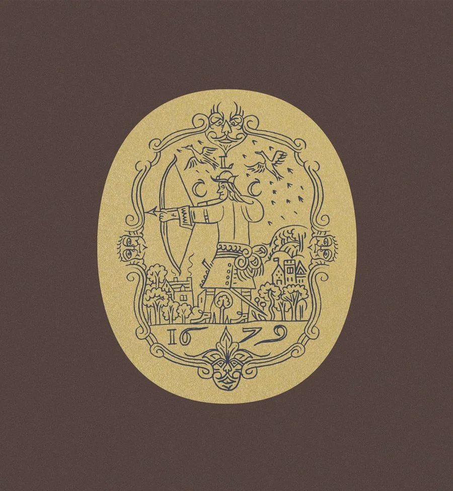 Custom illustration created for the Bow Butts whisky bar brand identity.