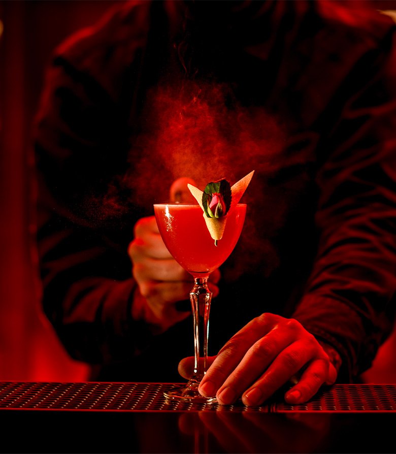 cocktail made at Quindici bar at Campari HQ in London