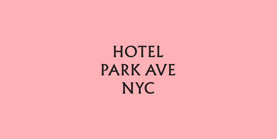 Logo for hotel Park Ave designed by Colt as part of the brand identity