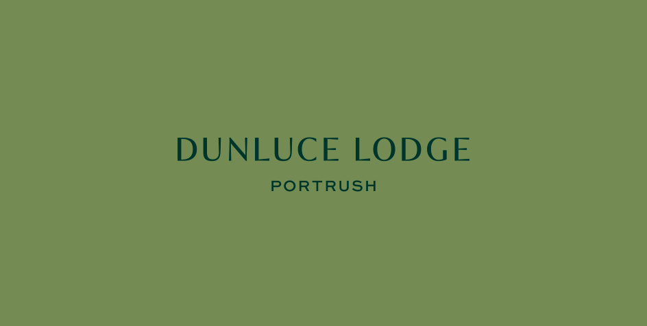Logo for Dunluce lodge hotel designed by Colt as part of the brand identity