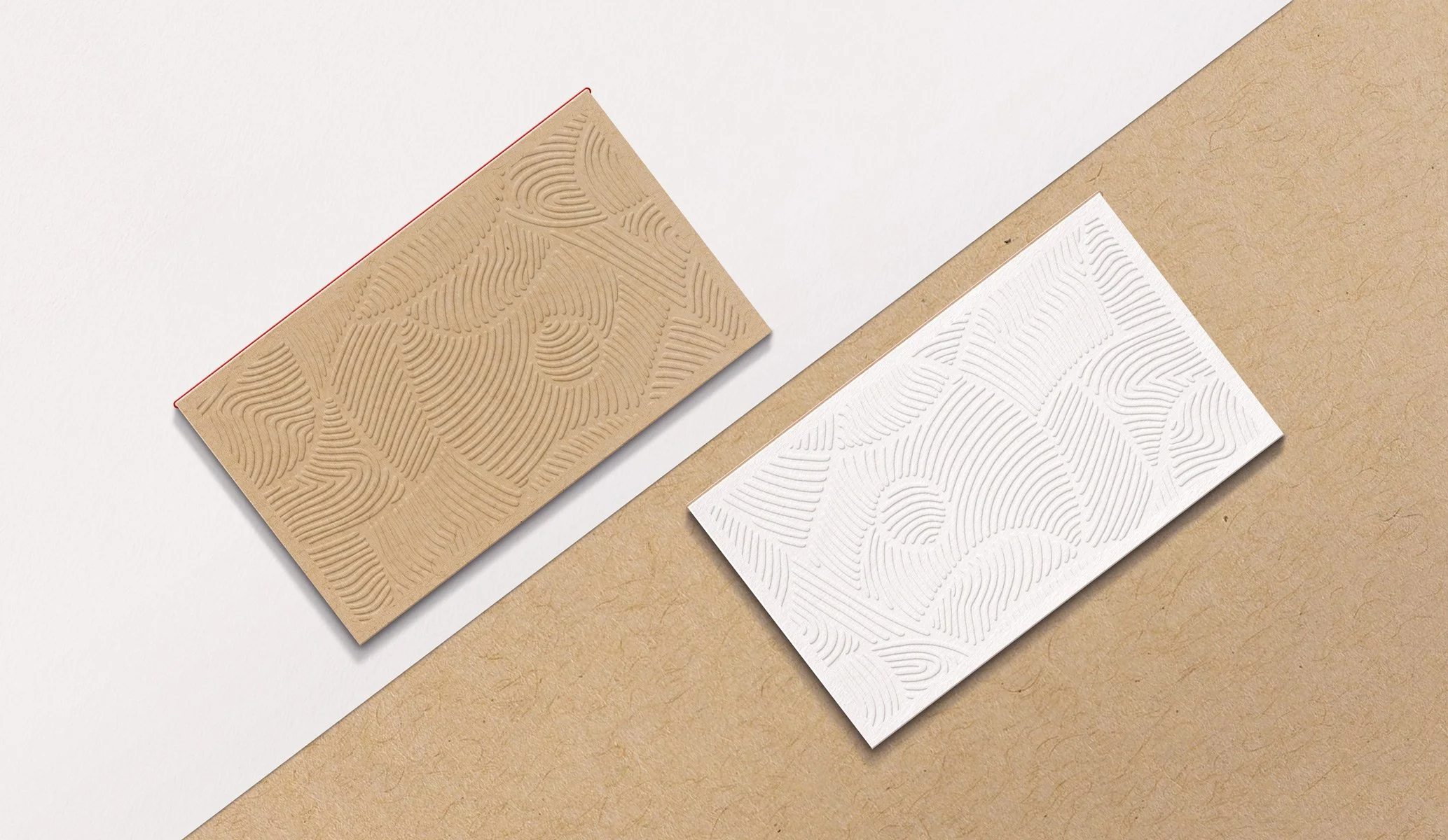 Menu folders for Twelve, Maine, featuring an embossed brand asset