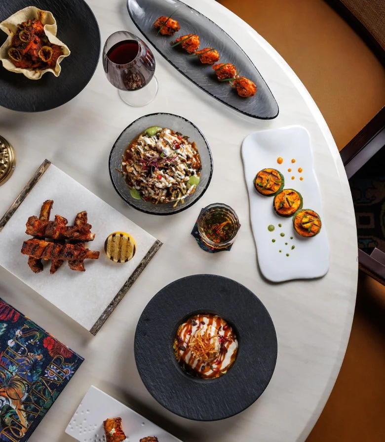 Table setting at Madhu's of Mayfair restaurant in London