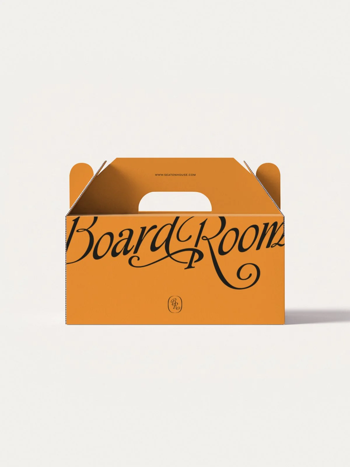 Takeaway box for The Board Room created as part of the new brand identity for the restaurant