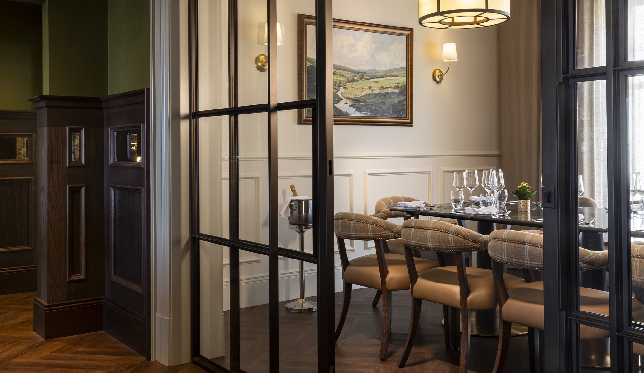 Private dining room at Dunluce Lodge, Portrush, Northern Ireland