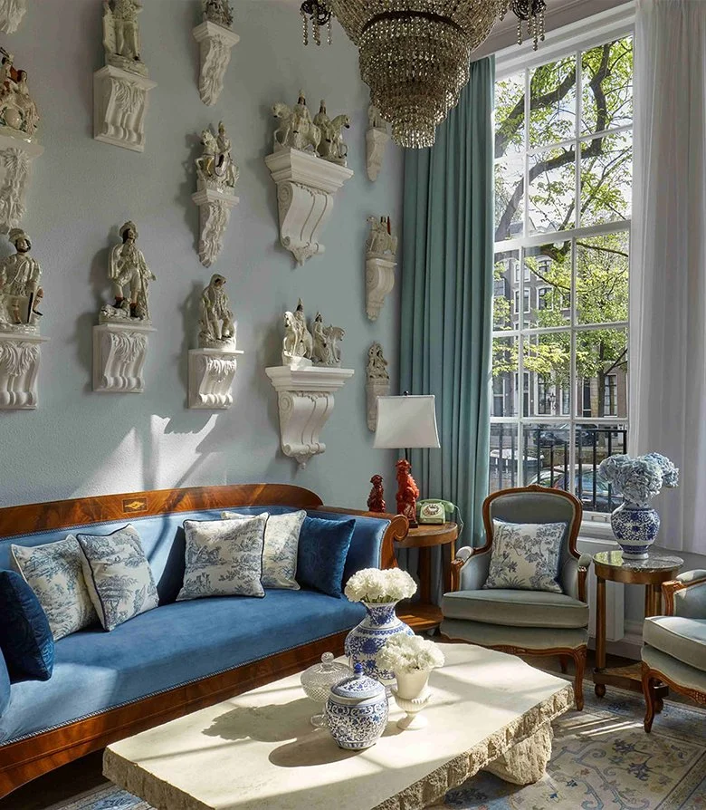 Interior design at Pulitzer hotel in Amsterdam