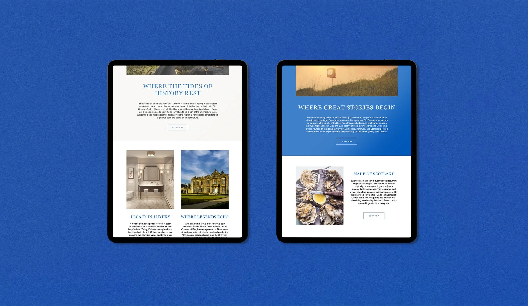 E-shot for Seaton House hotel created as part of the brand identity by Colt