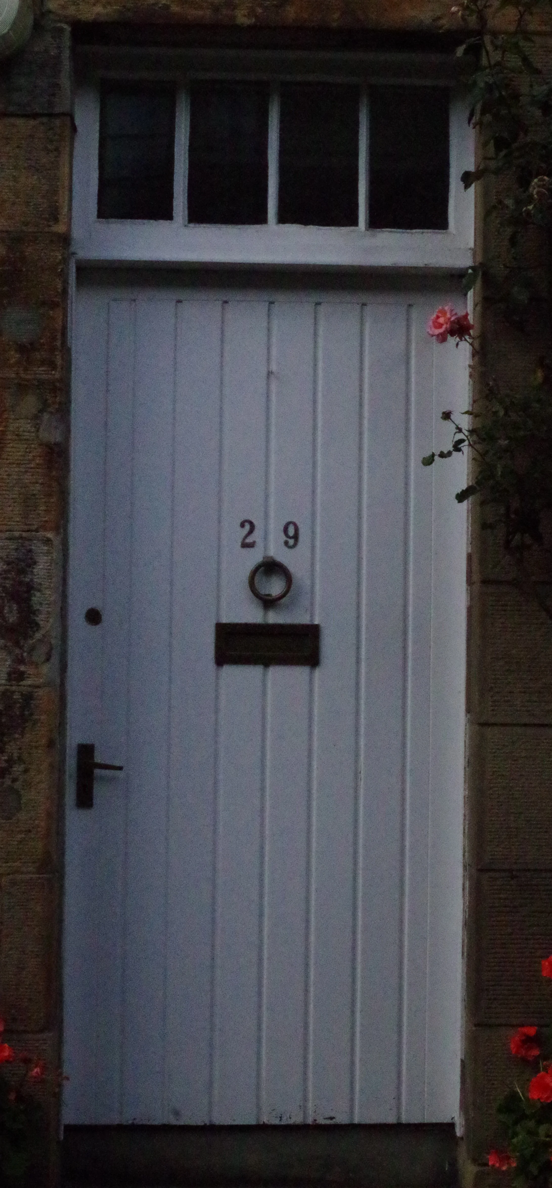  Grey door with knocker in Scotland 