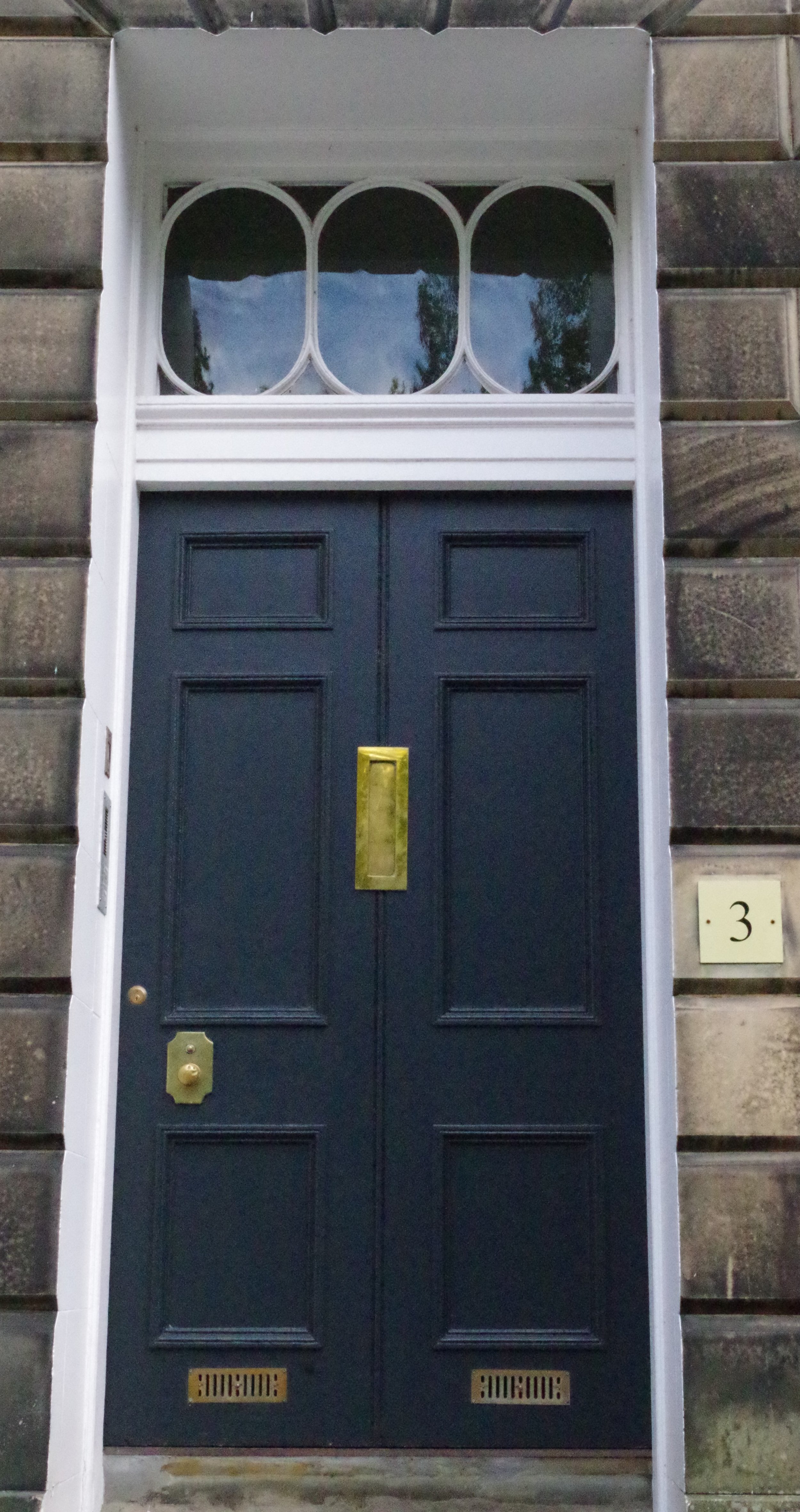  Black door with transom in Scotland 