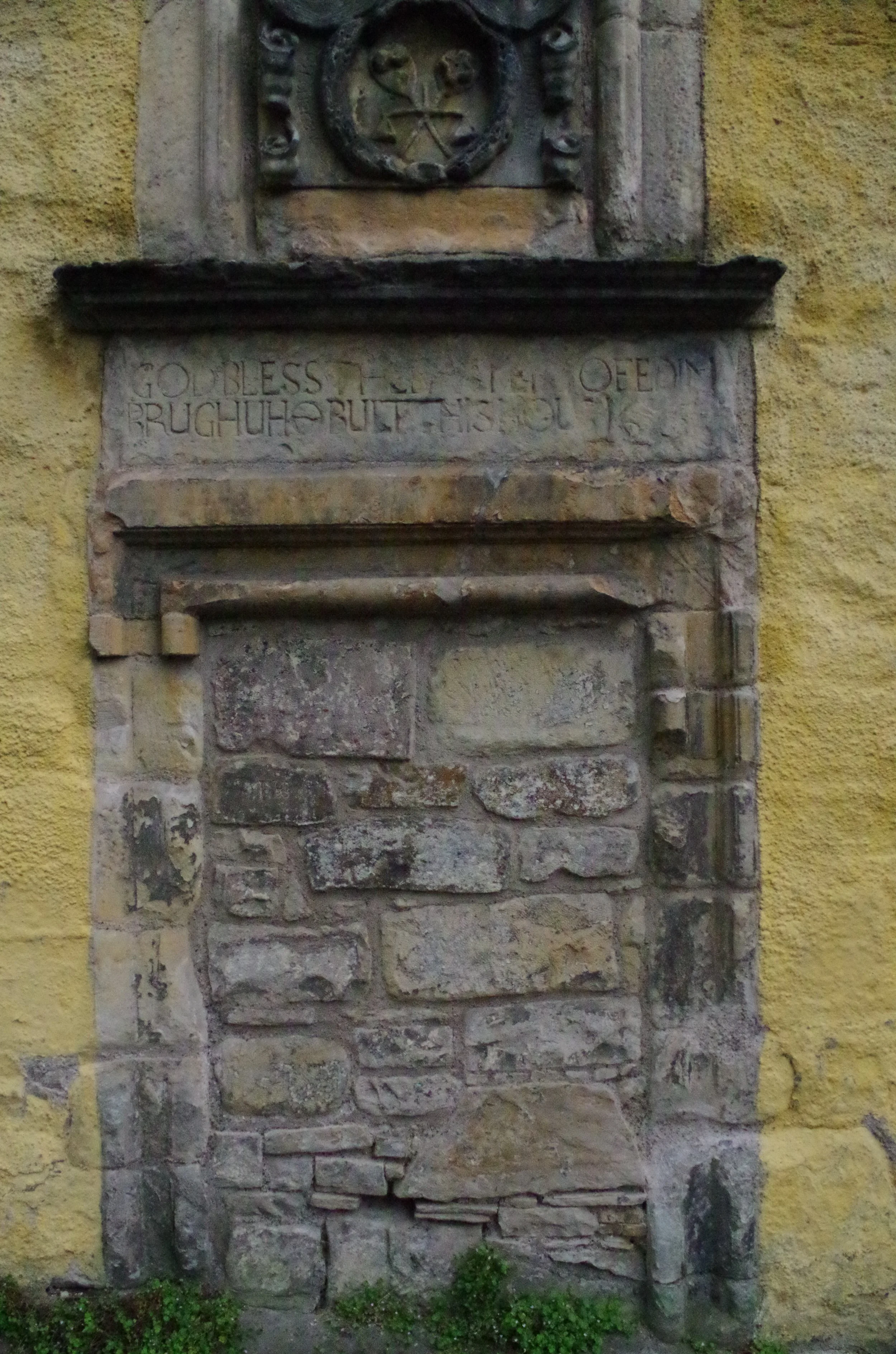  Stone covered doorway in Scotland 