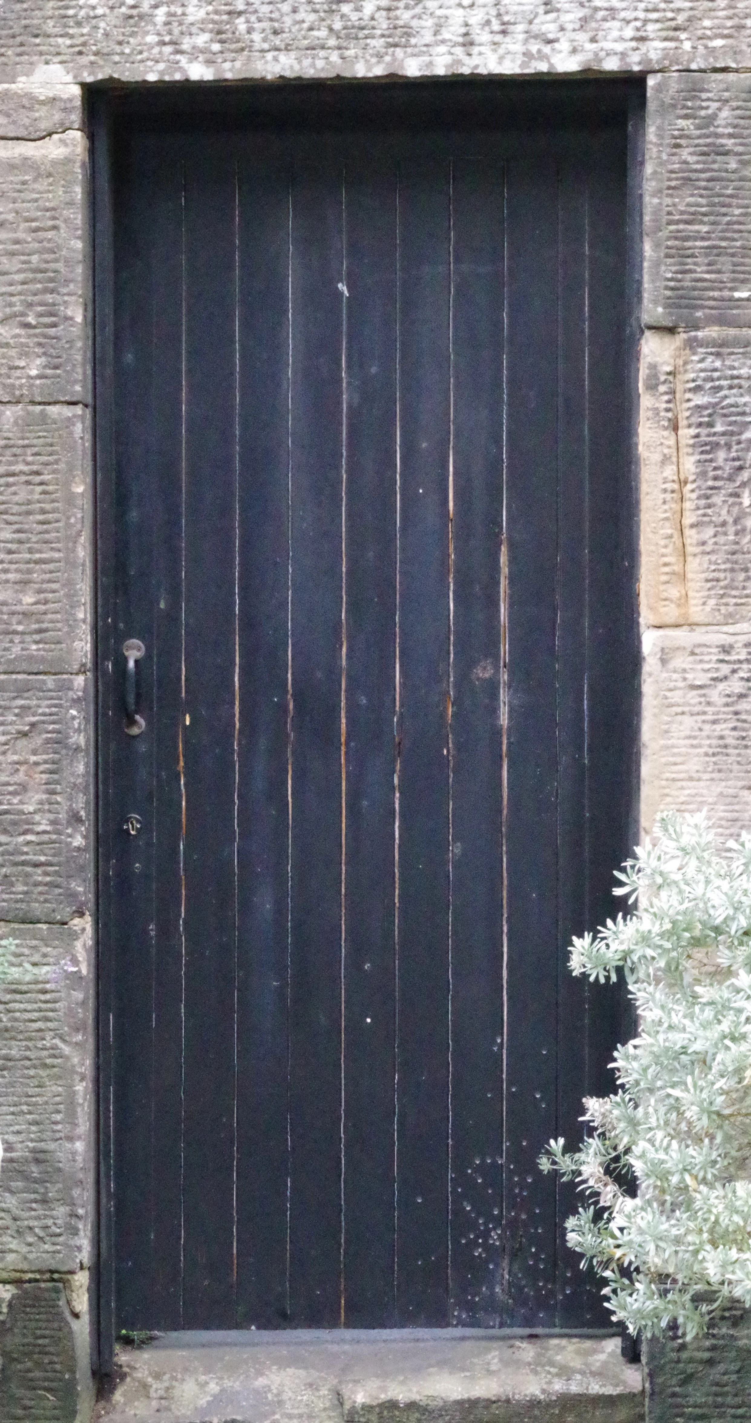  Black painted door in Scotland 