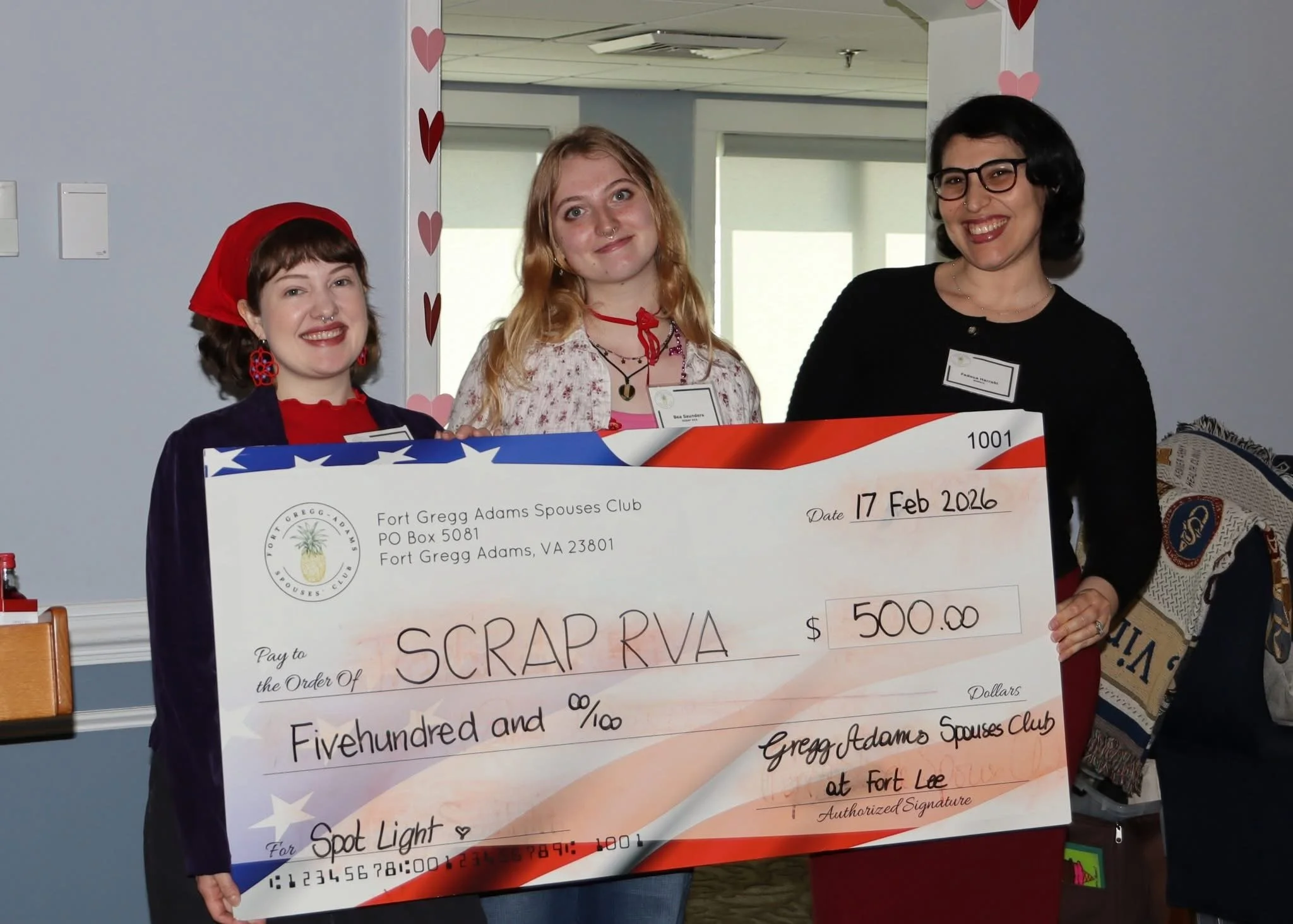 GASC Welfare gives Scrap RVA a community grant.