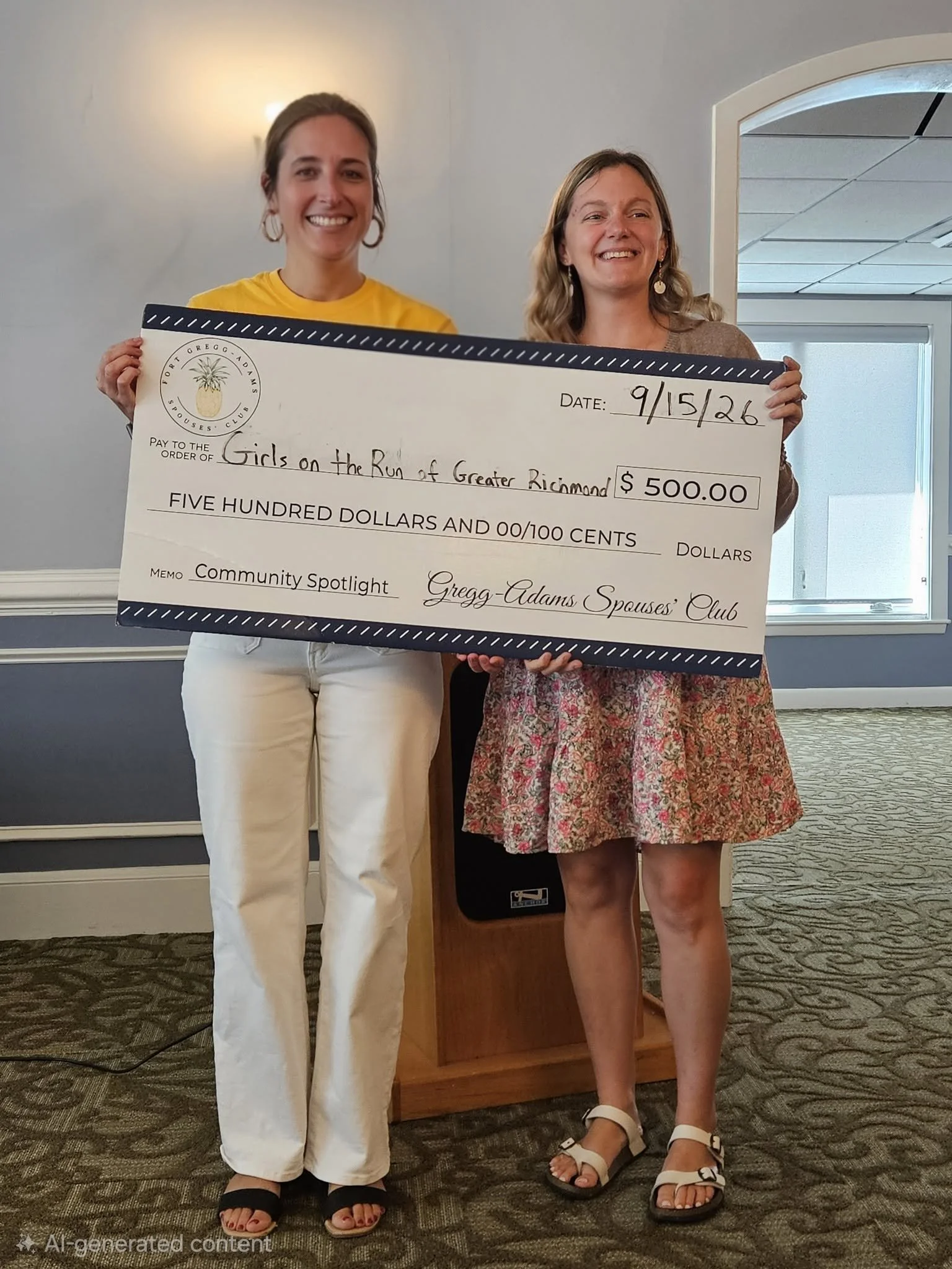 GASC awarded $500 to Girls on the Run