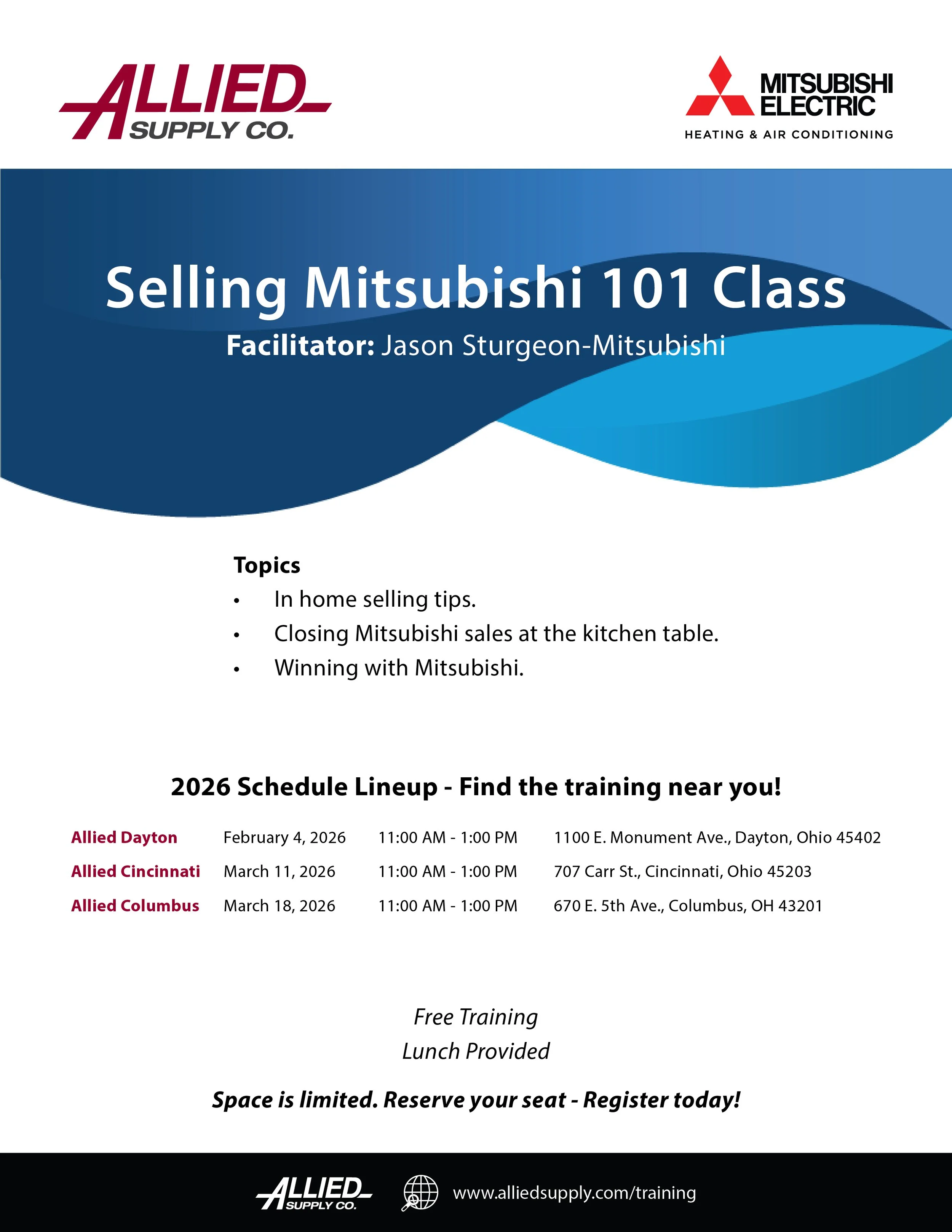 Selling Mitsubishi 101 Class - Dayton