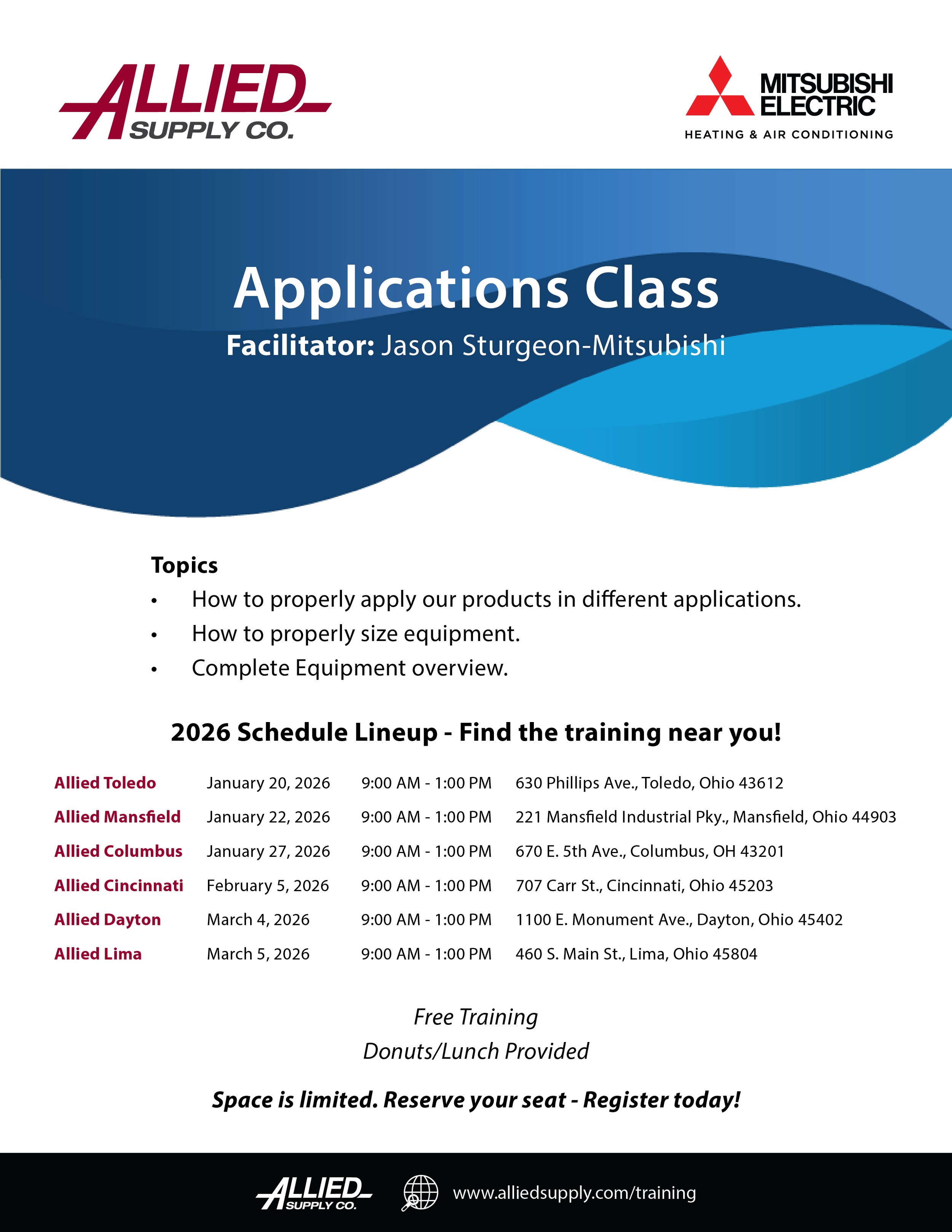Mitsubishi Applications Class - Toledo