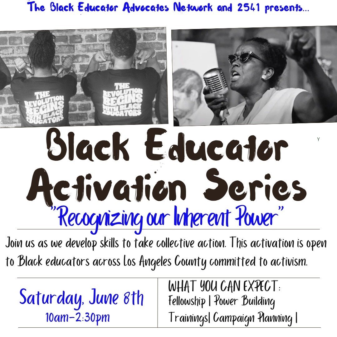 Calling all Black educators who are committed to making change in and outside the classroom.

We partnered with @twentyfivefortyone to take it up a notch! Join us in person to develop the skills of power building and strengthen our ability to address