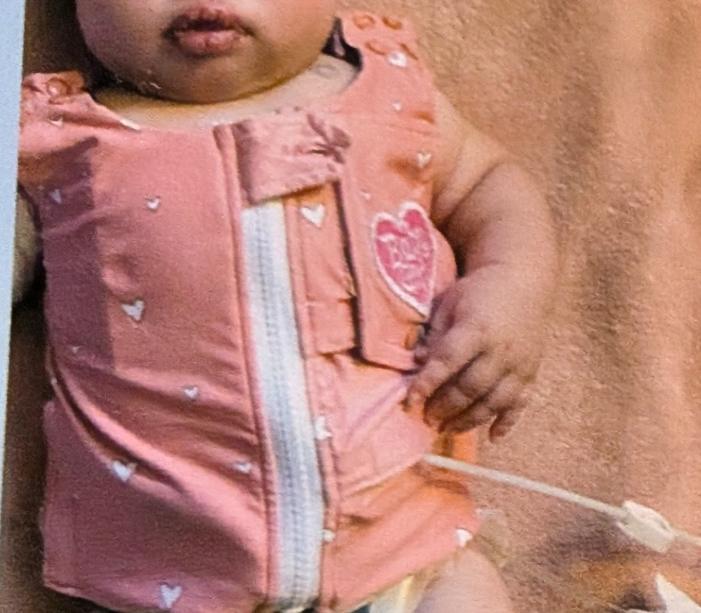 Super Ports Vest- Baby Girl pink with hearts