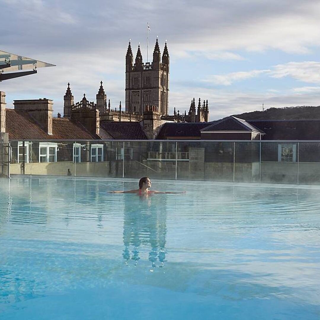 This picture could be you: Escape the 'busyness' and indulge in wellness by exploring the Roman baths or taking a dip in the mineral-rich waters of the rooftop pool at Thermae Bath Spa in glorious Bath, England.

Bath is a city where UNESCO World Her