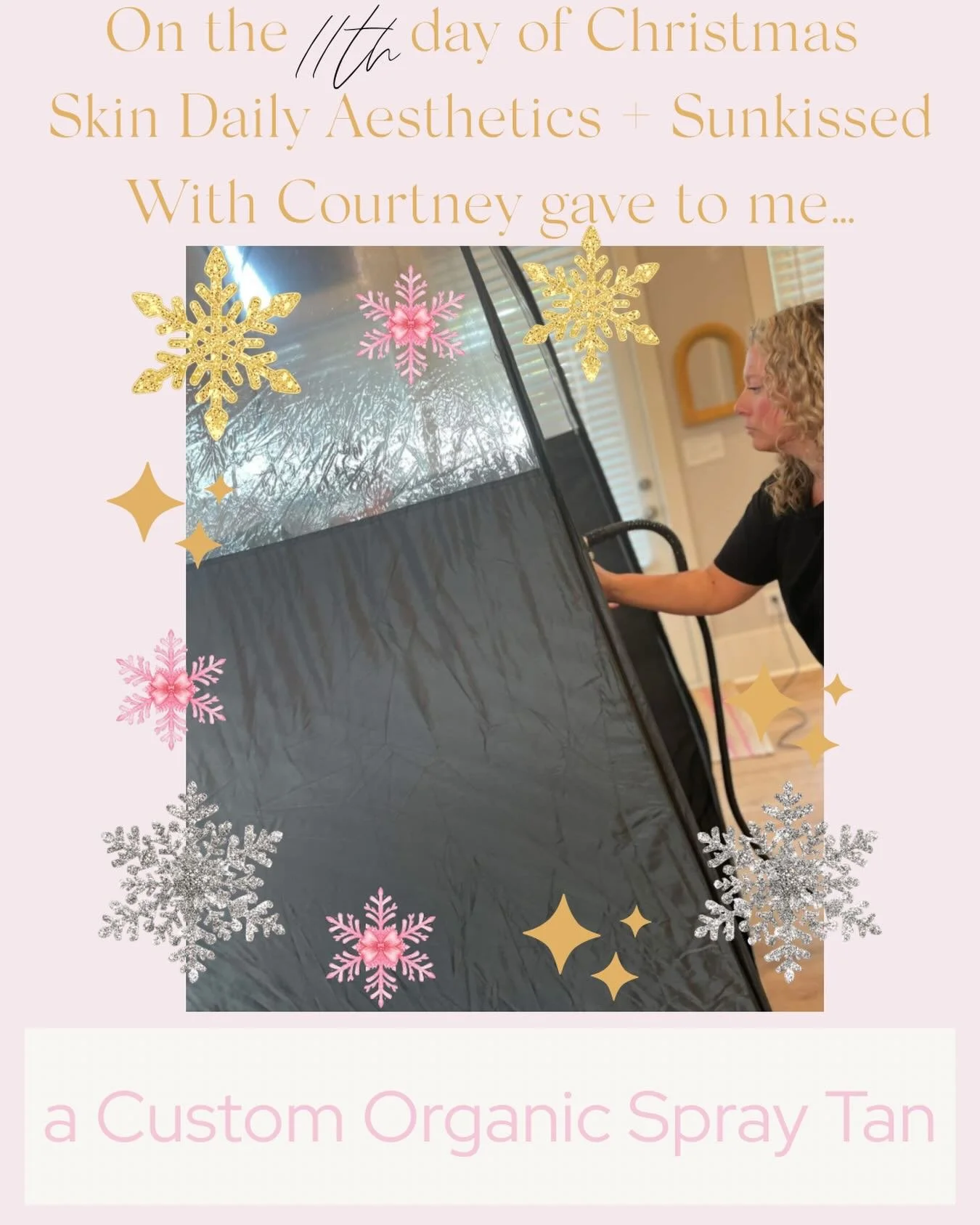 𝗚𝗼𝗹𝗱𝗲𝗻 𝗚𝗹𝗼𝘄 𝗨𝗻𝗱𝗲𝗿 𝘁𝗵𝗲 𝗠𝗶𝘀𝘁𝗹𝗲𝘁𝗼𝗲!🤎✨
Get ready to glow with a 𝙘𝙪𝙨𝙩𝙤𝙢 𝙤𝙧𝙜𝙖𝙣𝙞𝙘 𝙨𝙥𝙧𝙖𝙮 𝙩𝙖𝙣 from 𝙎𝙪𝙣𝙠𝙞𝙨𝙨𝙚𝙙 𝙬𝙞𝙩𝙝 𝘾𝙤𝙪𝙧𝙩𝙣𝙚𝙮 &mdash; because every holiday outfit deserves that perfect bronzed