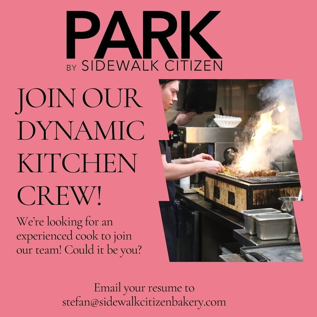 We&rsquo;re looking to add an awesome human to our talented kitchen crew, could@it be you? Send your resume to Chef Stefan at stefan@sidewalkcitizenbakery.com. 
.
.
.
.
#yyc #yychiring #yycjobs #yycnow