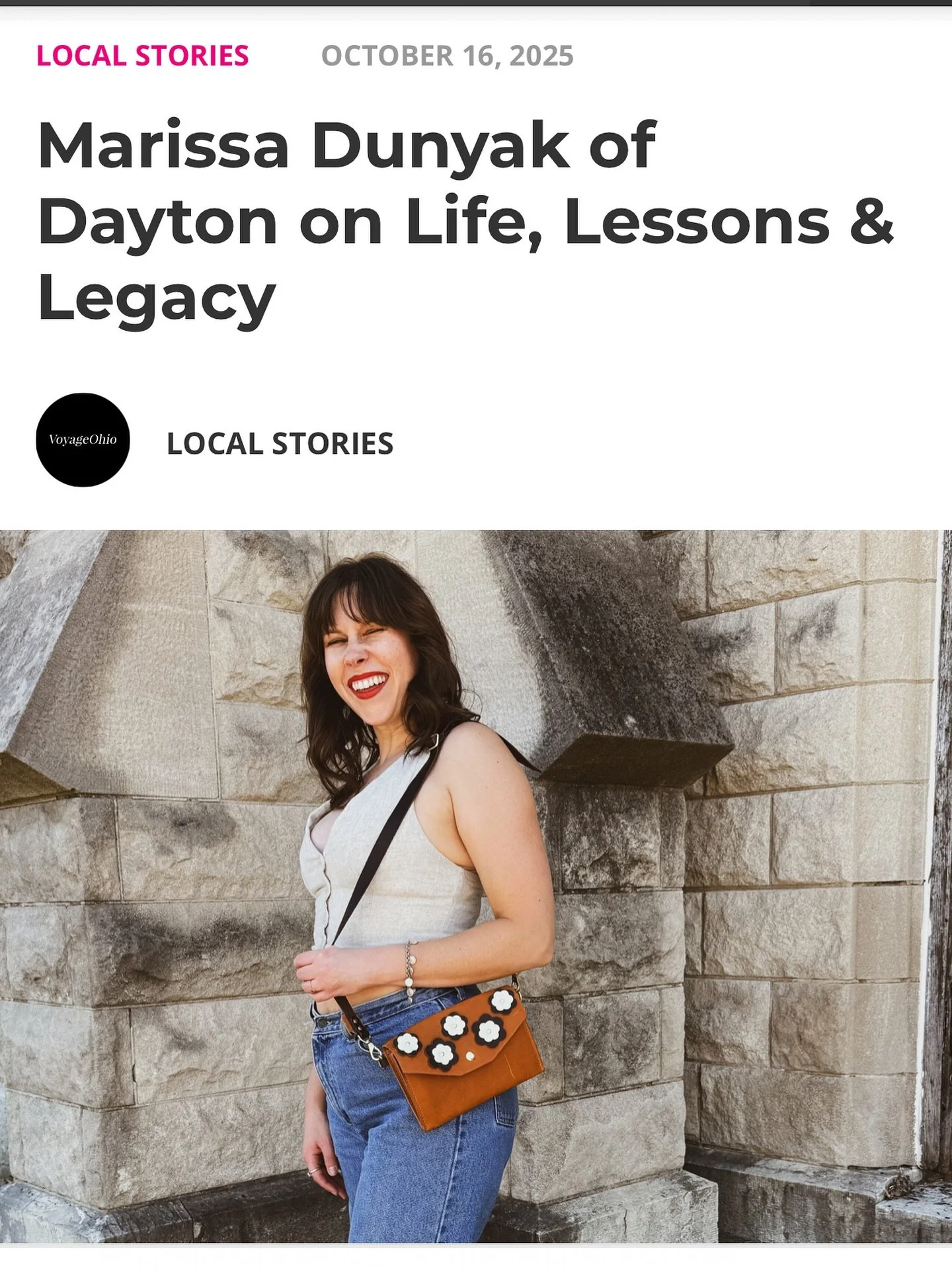 Honored to be featured by @voyageohiomag in their series “What Part of you has served its purpose and must now be released?”
It’s personal, heartfelt, and a little piece of my story that I’m proud to share 🤍
Find the whole