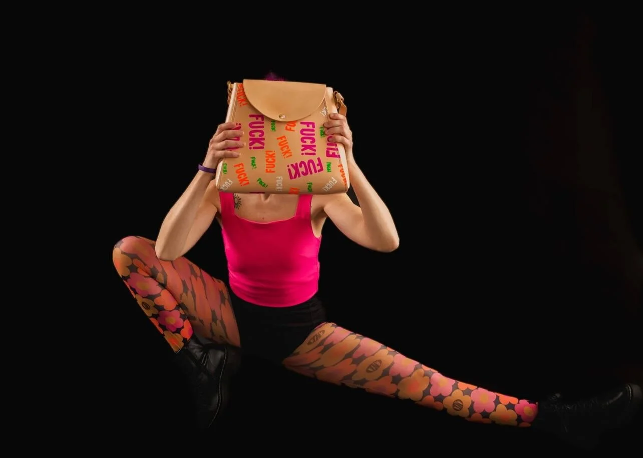 &ldquo;F*ck&rdquo; Painted Dame in Natural
$350
Available Online 4/3/26 @ 6pm
WWW.MIDDLEYAKLEATHERCO.COM

Photographer: @jinks.creativeworks 
Model: @sidneyrooo 
Location: @arrowood_studio