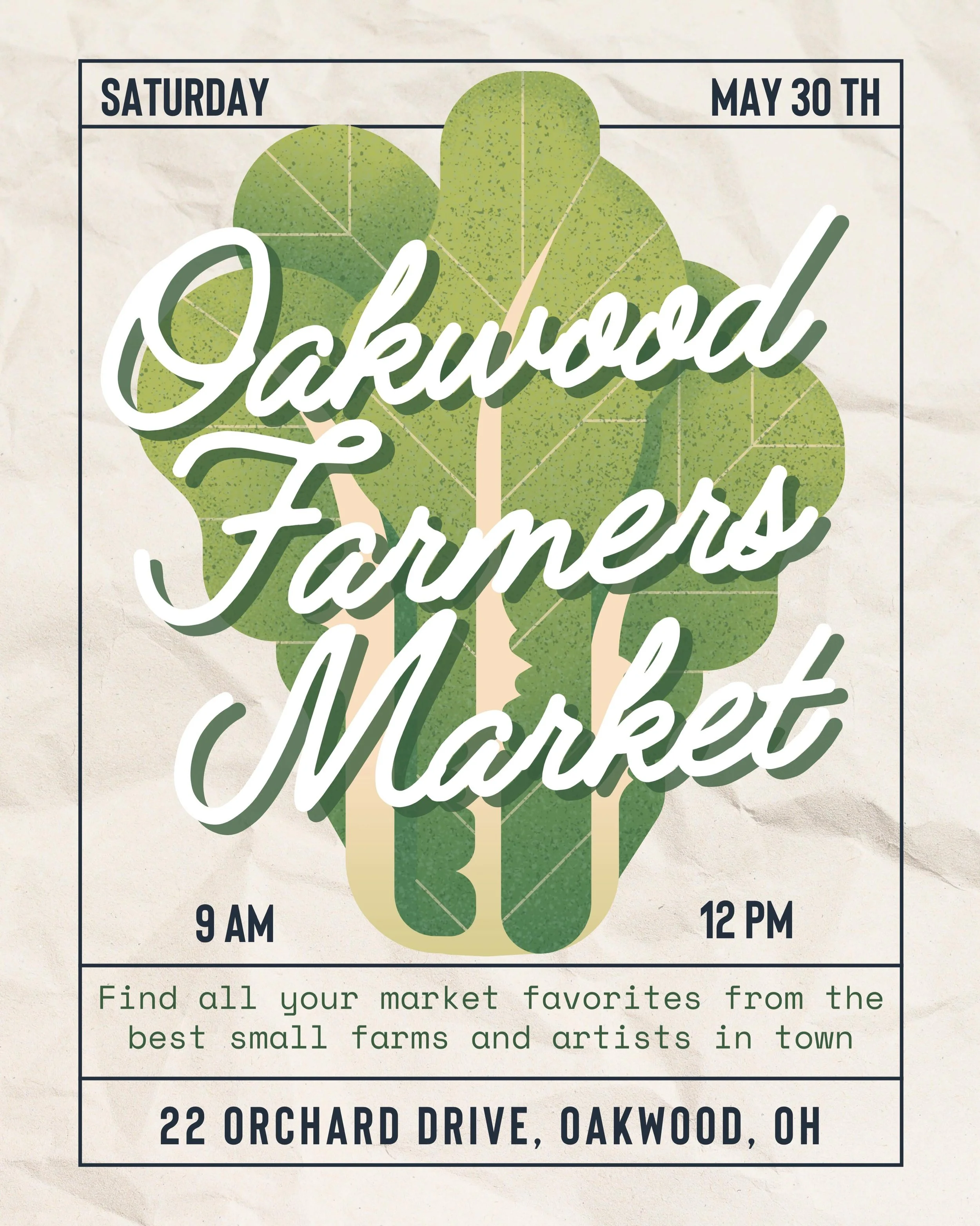 No rain in the forecast this time! See you Saturday at @oakwoodfarmersmarket from 9am-noon ☀️