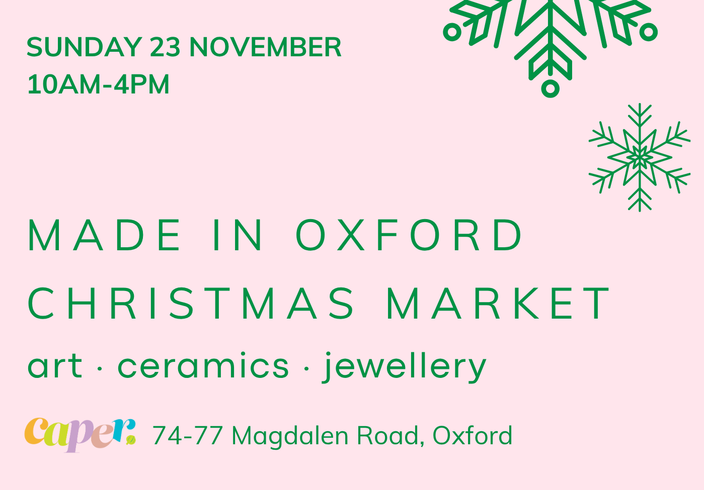 Made In Oxford Christmas market