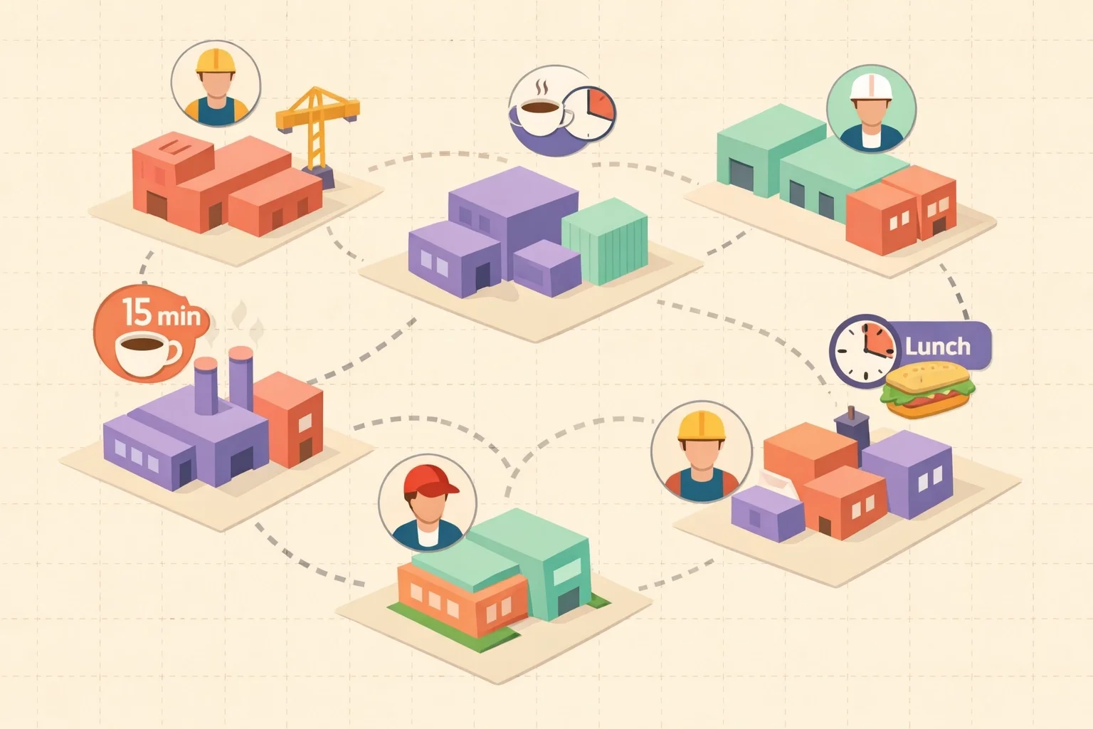 Comparison of paper timesheet and mobile time tracking app showing accurate clock in, clock out, and total hours worked.