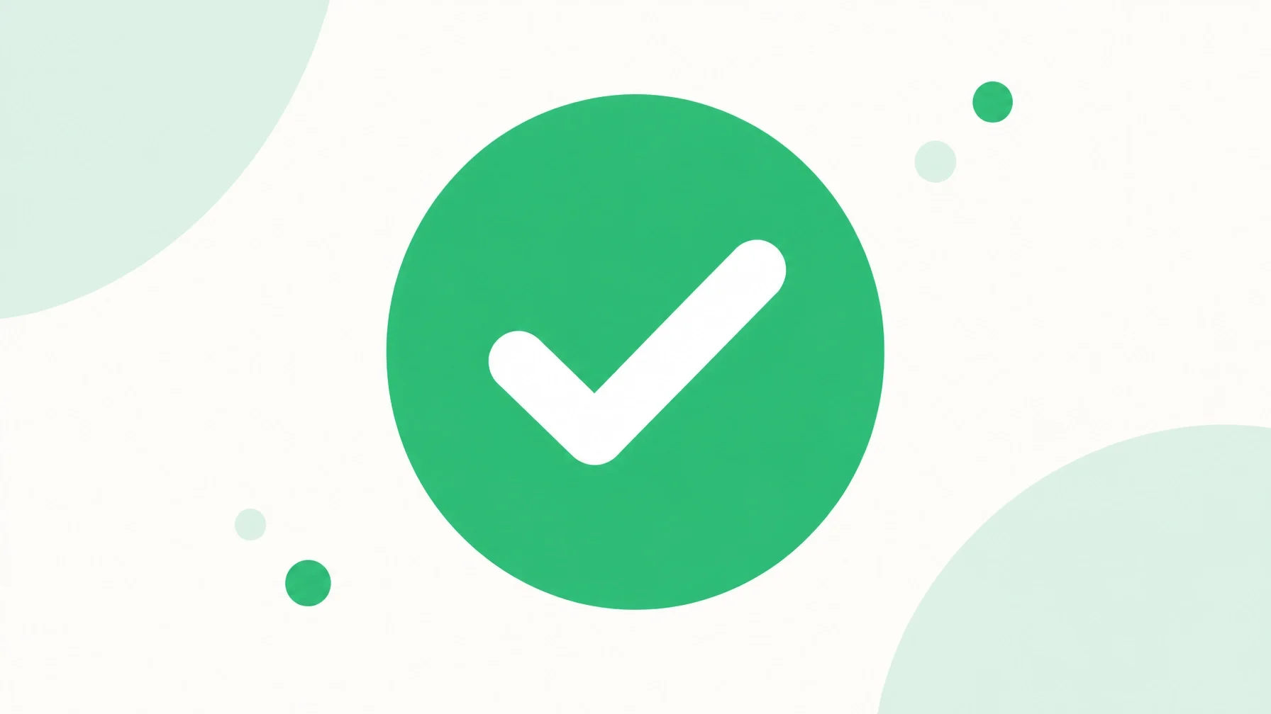 A minimalist, clean green checkmark in a circle, symbolizing a task completed with ease and simplicity.