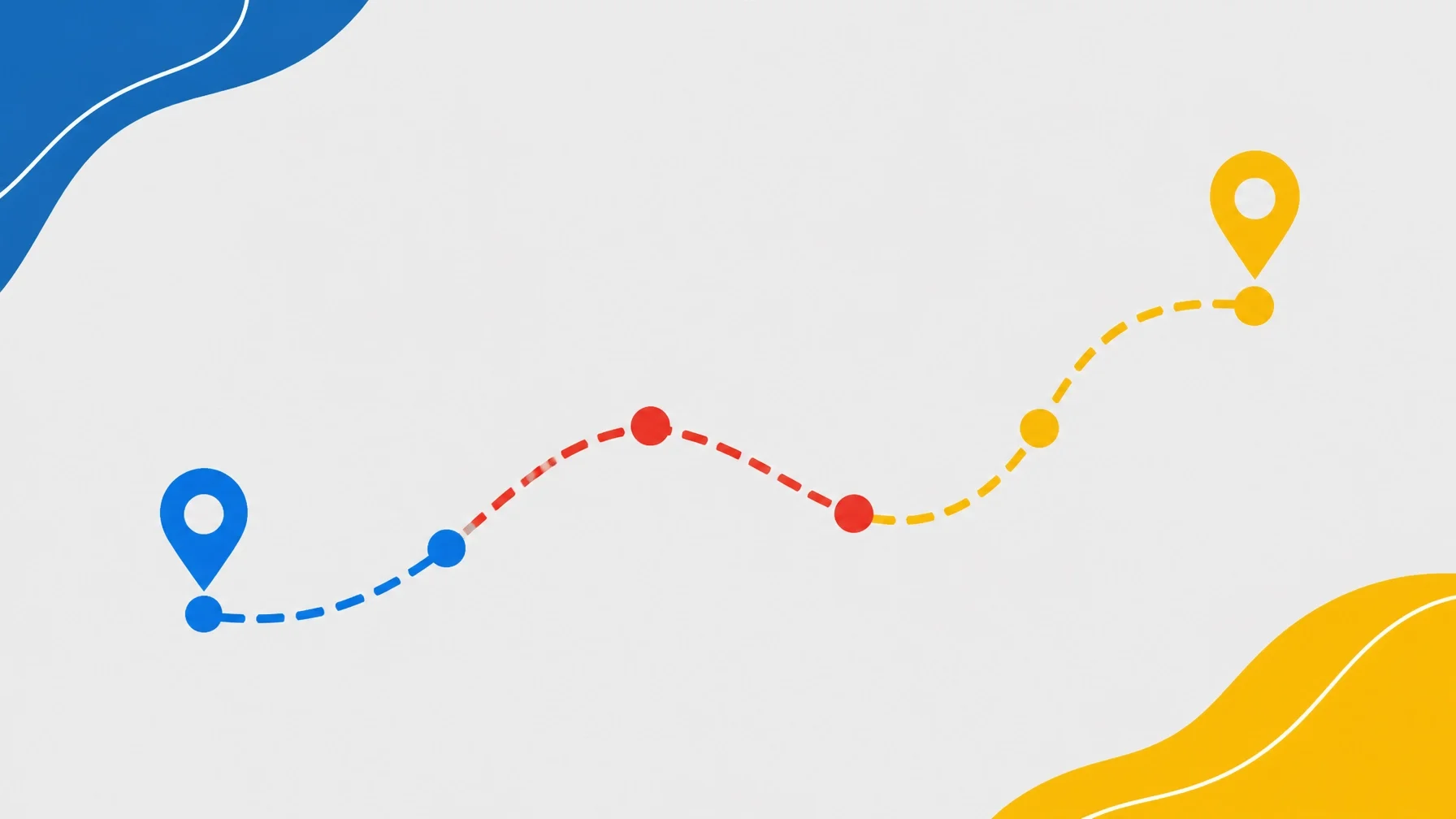 Minimalist GPS path representing real-time employee tracking.