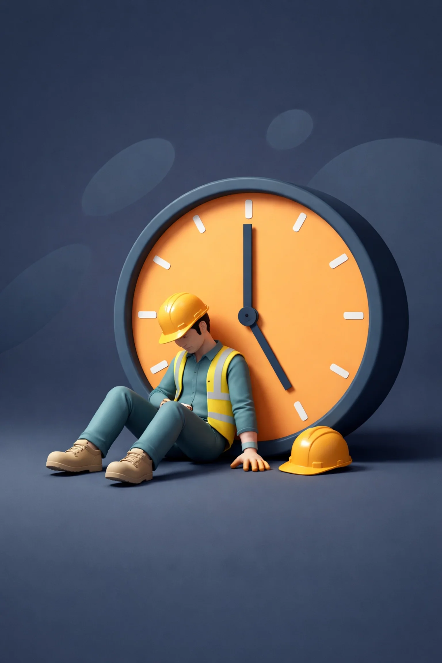 Tired worker showing the effects of overtime fatigue on productivity