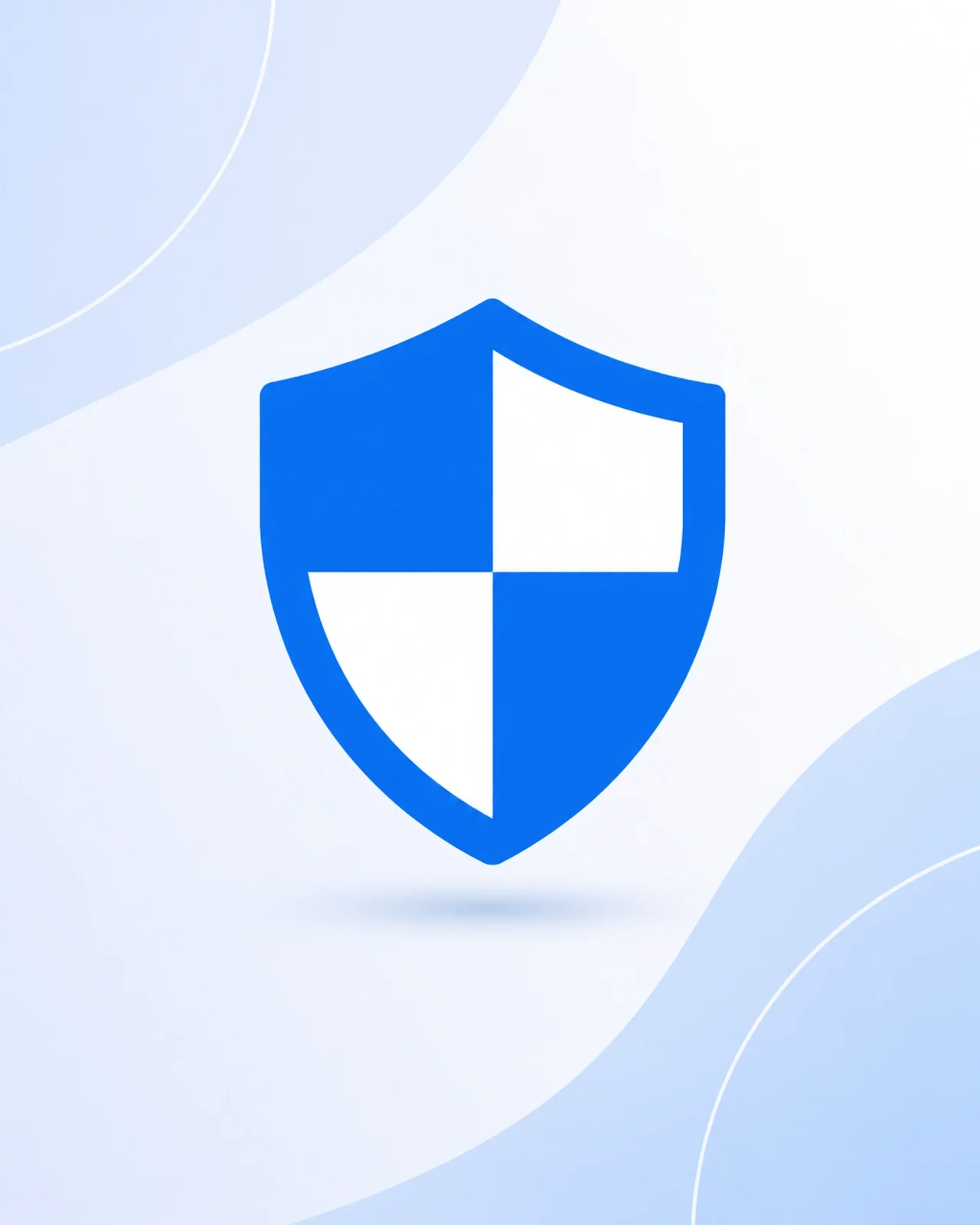 A minimalist geometric shield icon representing a protective system.