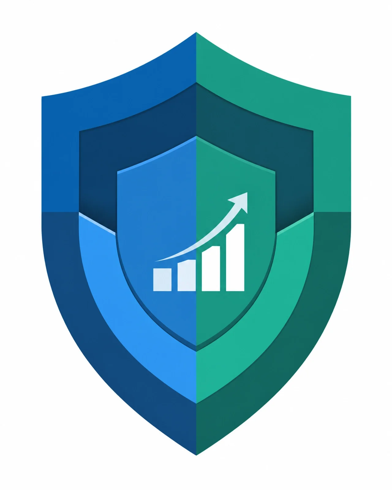 A sturdy shield icon made of interlocking blue and green geometric layers, representing the protection of business profit through high operational standards.