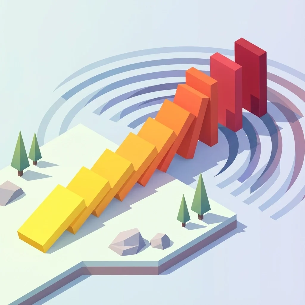 3D illustration of ascending blocks forming an upward path, symbolizing steady business growth and performance improvement.