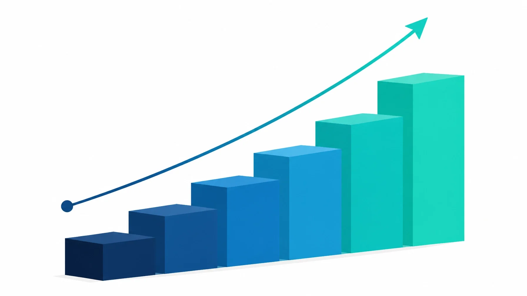 Minimalist geometric steps ascending upwards, symbolizing smooth business scaling.