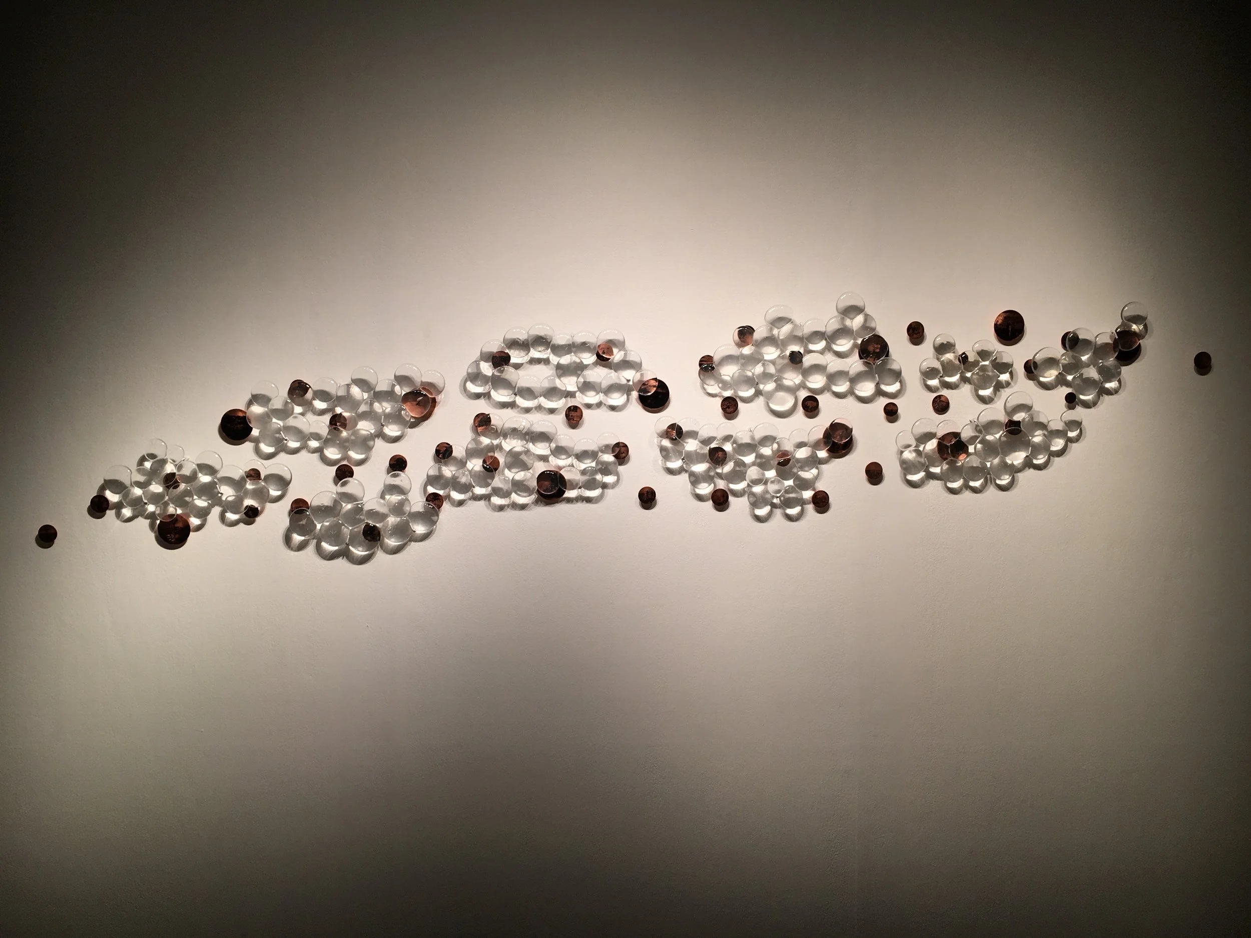 In the moment, she felt the world was at her fingertips.
Glass, copper, transfer
2"x2'x8'
2017